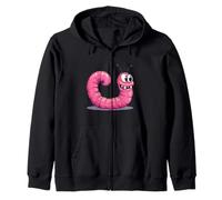 Ver joyeux qui se tortille dans le plaisir Sweat à Capuche
