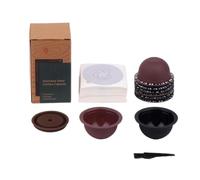 Ver-tuo Capsules de café rechargeables - Capsules de café rechargeables de 150 ml et 230 ml, compatibles avec la machine Nespresso Ver-tuo, avec couvercle, cuillère et brosse réutilisables