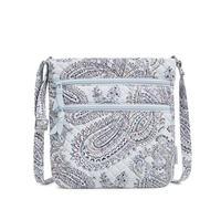 Vera Bradley Cotton Triple Zip Hipster Crossbody Purse, Sac à bandoulière Femmes, Paisley Dolce Ciel, Taille Unique