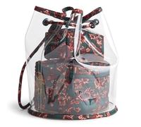 Vera Bradley Ensemble cosmétique 3 pièces en coton, vert