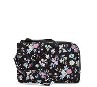 Vera Bradley Étui Portefeuille en Coton avec Double Fermeture éclair pour Femme avec Protection RFID, Taille Unique