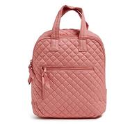Vera Bradley Femme Mini Totepack Backpack Sac à Livres, Rose Terre Cuite-Coton recyclé, Taille Unique