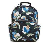 Vera Bradley Femme Petit Sac à Dos en sergé performant Livres, Fleurs immergées, Taille Unique
