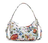 Vera Bradley Frannie Crescent Crossbody Purse, Portefeuille à bandoulière Femme, Sea Air Floral-Coton recyclé, Taille Unique