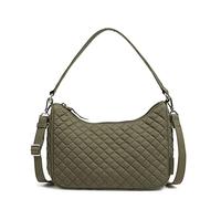 Vera Bradley Frannie Crescent Crossbody Purse, Sac à bandoulière Femme, Vert Lierre grimpant-Coton recyclé, Taille Unique