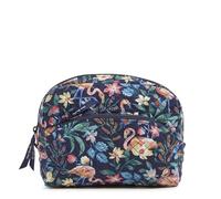 Vera Bradley Grand Sac de Rangement de Maquillage en Coton pour Femme, Jardin Flamingo, Taille Unique, Grand Sac de Rangement de Maquillage en Coton