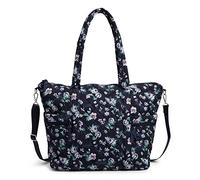 Vera Bradley Grand Sac fourre-Tout en sergé à Sangles Multiples, Main Femme, Navy Garden, Taille Unique