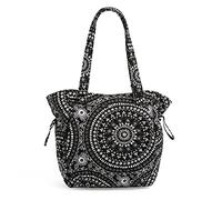 Vera Bradley Sac à Main Glenna en Coton, Femme, Médaillon Bandana Noir, Taille Unique