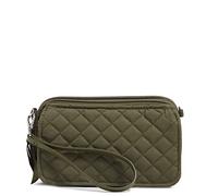 Vera Bradley Iconic RFID All in One Crossbody, Signature, Sac à bandoulière Femme, Vert Lierre grimpant-Coton recyclé, Taille Unique