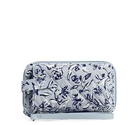 Vera Bradley Iconic RFID Smartphone Wristlet, Signature, Dragonne Femme, Vivaces Grises-Coton recyclé, Taille Unique