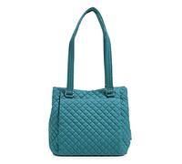 Vera Bradley Multi-Compartment Shoulder Satchel Purse, Sac Femmes, Forever Green Coton recyclé, Taille Unique
