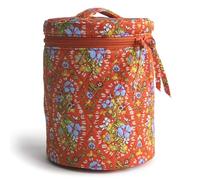 Vera Bradley Organiseur de maquillage vertical en coton de qualité supérieure, motif cachemire de jardin