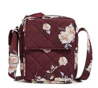 Vera Bradley Performance Twill Small Crossbody Purse, Portefeuille à bandoulière Femme, Fleurs et Branches, Einheitsgröße