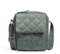 Vera Bradley Petit Sac à bandoulière en sergé Performance, Femme, Feuille d'olivier, Taille Unique