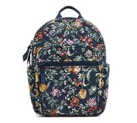 Vera Bradley Petit sac à dos en coton pour femme, Vert floral fraîchement coupé, taille unique
