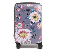 Vera Bradley Petit Sac de Transport Rigide pour Femme, Bouquet Parisien Gris Foncé, 22" Carry on, Valise à roulettes Rigide