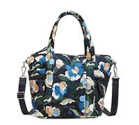 Vera Bradley Petit sac fourre-tout à bretelles multiples en sergé Performance pour femme, Fleurs immergées, Taille unique