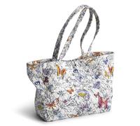 Vera Bradley Petit sac fourre-tout Hathaway en coton de qualité supérieure, Wing + Bloom, Taille unique