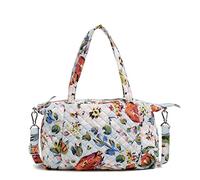 Vera Bradley Pleated Multi-Strap Shoulder Satchel Purse, Sac à Main Femme, Sea Air Floral-Coton recyclé, Taille Unique
