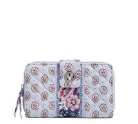 Vera Bradley Portefeuille en Coton pour Femme avec Protection RFID, Magnifique Feuille, Taille Unique