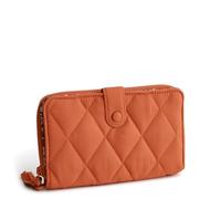 Vera Bradley Portefeuille en nylon pour femme avec grande languette, Argile de potier, Taille unique