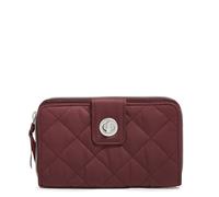 Vera Bradley Portefeuille en sergé RFID Turnlock pour Femme, Raisin, Taille Unique