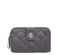 Vera Bradley Portefeuille en sergé Turnlock pour Femme avec Protection RFID, Gris ombré, Taille Unique