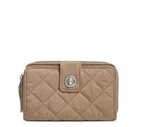 Vera Bradley Portefeuille sergé RFID Turnlock pour Femme - Marron Clair - Taille Unique
