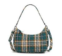 Vera Bradley Sac à bandoulière Frannie Crescent en coton, Plaid verger, Taille unique