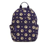 Vera Bradley Sac à dos pour femme en coton NFL Small (plusieurs équipes disponibles), Bandana motif cachemire bleu marine, violet et doré, Taille unique pour tous, Petit sac à dos en coton de qualité