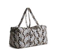 Vera Bradley Sac de Sport Original en sergé de Polyester pour Femme, Calyx + Plume Noir, Taille Unique, Sac de Sport Original en sergé de Polyester