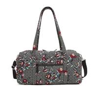 Vera Bradley Sac de Voyage Iconic 4 pièces pour Femme, Taille Unique, Vivaces Noir Dot, Taille Unique, Sac de Voyage en Coton de Taille Moyenne