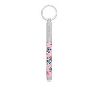 Vera Bradley Stylo Bille avec Pointe Stylet pour Ecran Tactile Rose Floral Stylo Métal avec Encre Noir et Stylet Caoutchouc Retour Bonheur