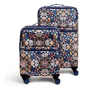 Vera Bradley Taille S, Mandala enchanté Bleu, 22" Carry on & 27" Check in, Valise à roulettes Softside