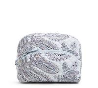 Vera Bradley Trousse de Toilette trapèze pour Femme en Coton, Soft Sky Paisley, Taille Unique, Grande Trousse de Toilette en Coton
