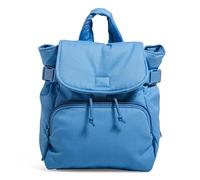 Vera Bradley Utility Mini Backpack Purse, Blue Aster-Recycled Cotton