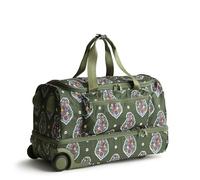 Vera Bradley Valise à roulettes Adair en Polyester Ripstop pour Femme, Kew Gardens Vert, Taille Unique, Ripstop Adair Sac de Voyage en Polyester