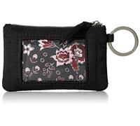 Vera Bradley Wallet, Performance Twill Zip ID Case pour Femme, Noir, Taille Unique