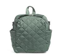 Vera Bradley Women's Performance Twill Convertible Small Backpack, Olive Leaf, One Size