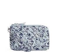 Vera Bradley Wristlet with RFID Protection, Dragonne Femme, Vivaces Grises-Coton recyclé, Taille Unique