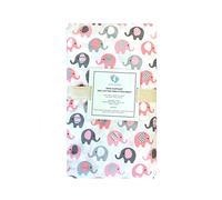 Vera Elephant Drap-housse pour berceau 100 % coton (gris pétale)