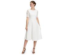 Vera Mont Damen Robe de Cocktail en Dentelle Blanc 46