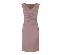 vera mont - Robe midi drapée à effet satiné - Femme - Robes - Beige - Taille: 50 FR