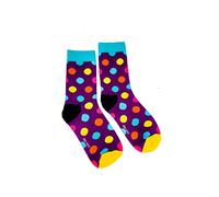 Vera Tucci Chaussettes de luxe pour homme à motifs multicolores Chaussettes thermiques moelleuses pour homme Chaussettes de luxe pour homme Chaussettes de designer pour homme, Gros pois, taille