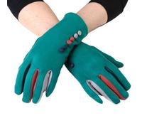 Vera Tucci Margot G05 Gants pour femme Toucher daim écran tactile Multicolore, bleu sarcelle, L