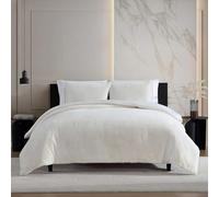 Vera Wang Parure de lit 3 pièces en Coton naturellement Doux, gracieuses et Lisses avec Une Sensation de légèreté, Beige Signature pour très Grand lit