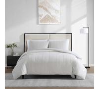 Vera Wang Parure de lit 3 pièces en Coton naturellement Doux, gracieuses et Lisses avec Une Sensation de légèreté, Beige, Grand lit