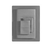 Vera Wang Parure de lit en Satin de Coton pour Grand lit, 800 Fils au Pouce carré, décoration d'intérieur Douce et Lisse (Anthracite, très Grand lit)