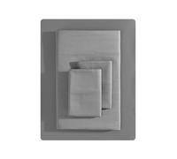 Vera Wang Parure de lit en Satin de Coton pour Grand lit, 800 Fils au Pouce carré, décoration d'intérieur Douce et Lisse (Anthracite, Grand lit)