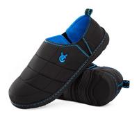 VeraCosy Chaussons Homme Semelle Antidérapante Intérieur Noir,44-45 EU